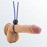 Stay Hard Silicone Loop Adjustable Blue Cock Ring
